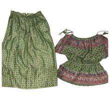 Load image into Gallery viewer, Vintage 1980’s Chanel Creations Paris 2 piece Skirt Boho Set Size 6