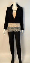 Load image into Gallery viewer, Vintage Chanel 99S, 1999 Summer Black zip up ribbed short jacket FR 40 US 6