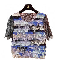 Load image into Gallery viewer, NWT Chanel 16C, 2016 Cruise Resort Paris Seoul Multicolor Lace Top FR 36