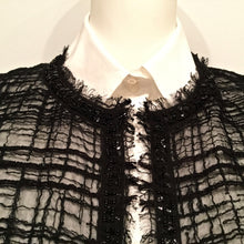 Load image into Gallery viewer, Chanel 06C 2006 Cruise Resort Black Sheer window pane Jacket Cardigan Top FR 36 US 4