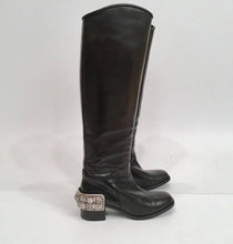Load image into Gallery viewer, Chanel 07A Paris Monte Carlo Lion Head Icons tall black leather riding boots EU 39.5 US 8.5/9
