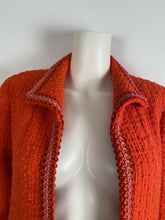 Load image into Gallery viewer, 94P, 1994 Spring Extremely Rare! Vintage Chanel Orange Tweed Scobido Trim Boucle  Jacket FR 36 US 4
