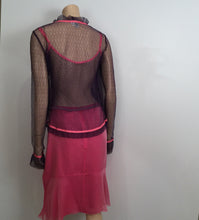Load image into Gallery viewer, Chanel Vintage 03C 2003 Cruise Resort Summer sheer cardigan camisole 2 piece twinset US 4