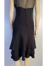 Load image into Gallery viewer, Chanel 03P 2003 Spring Silk Chiffon Black Dress FR 38