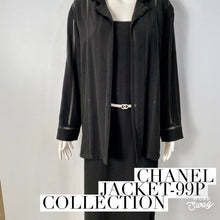 Load image into Gallery viewer, Vintage Chanel 99P, 1999 Spring Black Cardigan Coat Jacket FR 38 US 6