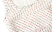 Load image into Gallery viewer, Chanel Vintage 04C 2004 Cruise Resort Ivory multicolor Pink Tweed Fringe Dress FR 42 US 6-8
