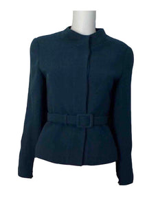 Vintage Chanel 98A, 1998 Fall Dark Green Short Jacket with matching belt FR 38