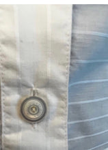 Load image into Gallery viewer, Chanel Identification 00T 2000 White Collared Stripe Button Down Blouse FR 44 US 8/10