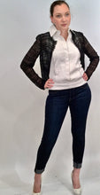 Load image into Gallery viewer, Chanel 06C 2006 Cruise Resort Black Sheer window pane Jacket Cardigan Top FR 36 US 4