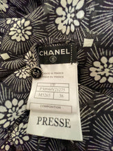 Load image into Gallery viewer, Chanel 07P, 2007 Spring Black Floral Silk Dress FR 38 US 4/6