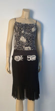 Load image into Gallery viewer, Chanel 03A, 2003 Fall Black Silk Chiffon Skirt FR 38 US 6