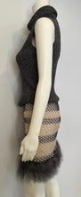 Load image into Gallery viewer, Rare New with Tags Chanel 03A 2003 Fall Beige Brown Pearl Feather Trim Mini Skirt  FR 38