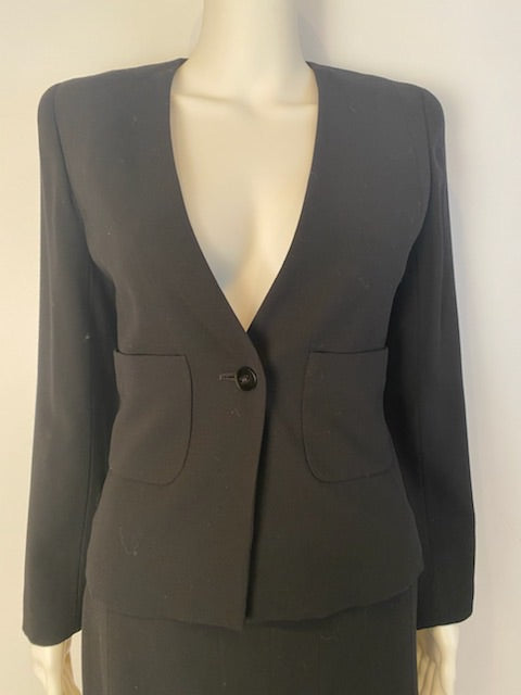 HelensChanel Vintage Chanel 98A, 1998 Fall Black Skirt Suit FR 36