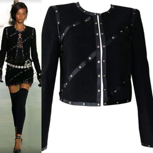 Chanel Vintage Cropped 3/4 Sleeve Jacket Early 2000's