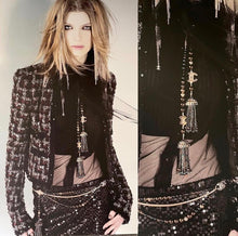 Load image into Gallery viewer, Chanel 02A 2002 Fall black sequin skirt FR 38 US 4