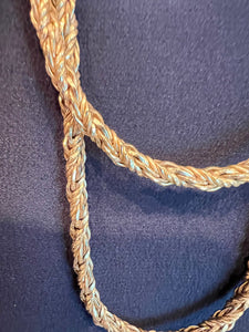 Chanel 19A 2019 Fall Paris Egypt Nile Collection Long Gold Rope Necklace with Stones