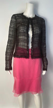 Load image into Gallery viewer, Chanel 06C 2006 Cruise Resort Black Sheer window pane Jacket Cardigan Top FR 36 US 4