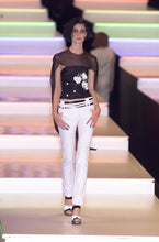 Load image into Gallery viewer, Rare Chanel 01P 2001 Spring Runway Flower Cape Blouse Top FR 38 US 4