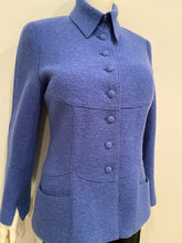 Load image into Gallery viewer, Vintage Chanel 99A, 1999 Fall Blue Boiled Wool Jacket Blazer FR 44