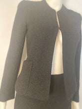 Load image into Gallery viewer, Vintage Chanel 98P, 1998 Spring black boucle wool skirt suit US 2/4
