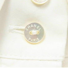 Load image into Gallery viewer, Chanel 05P, 2005 Spring White Cotton Top Blouse Pleated Front FR 42