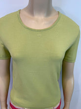 Load image into Gallery viewer, Vintage Chanel 98P, 1998 Spring Vintage Green Short Sleeve CC Logo Blouse Top FR 38 US 4/6