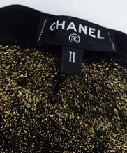 Load image into Gallery viewer, Chanel 19A 2019 Paris New-York Black Gold Hosiery Stockings Tights Sz Medium