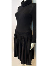 Load image into Gallery viewer, Chanel 08A 2008 Fall Black Turtleneck Sweater Dress FR 40 US 4/6