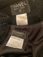 Load image into Gallery viewer, 98A 1998 Fall NWOT Vintage Chanel Black Skirt Suit FR 38