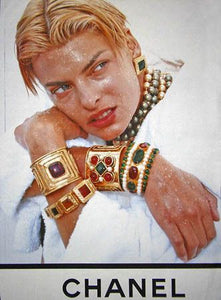 Rare Vintage Chanel 1991 Collection 25 bracelet cuff