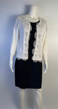 Load image into Gallery viewer, Chanel short sleeve black mid length dress FR 40