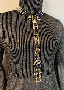 Chanel 2019, 19A Logomania Collection Letters Multicolor Necklace