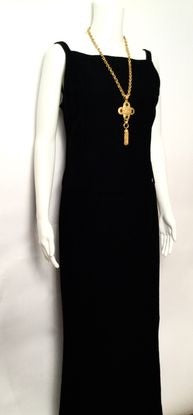 Chanel Vintage 04A, 2004 Fall long black maxi sleeveless wool gown dre –  HelensChanel