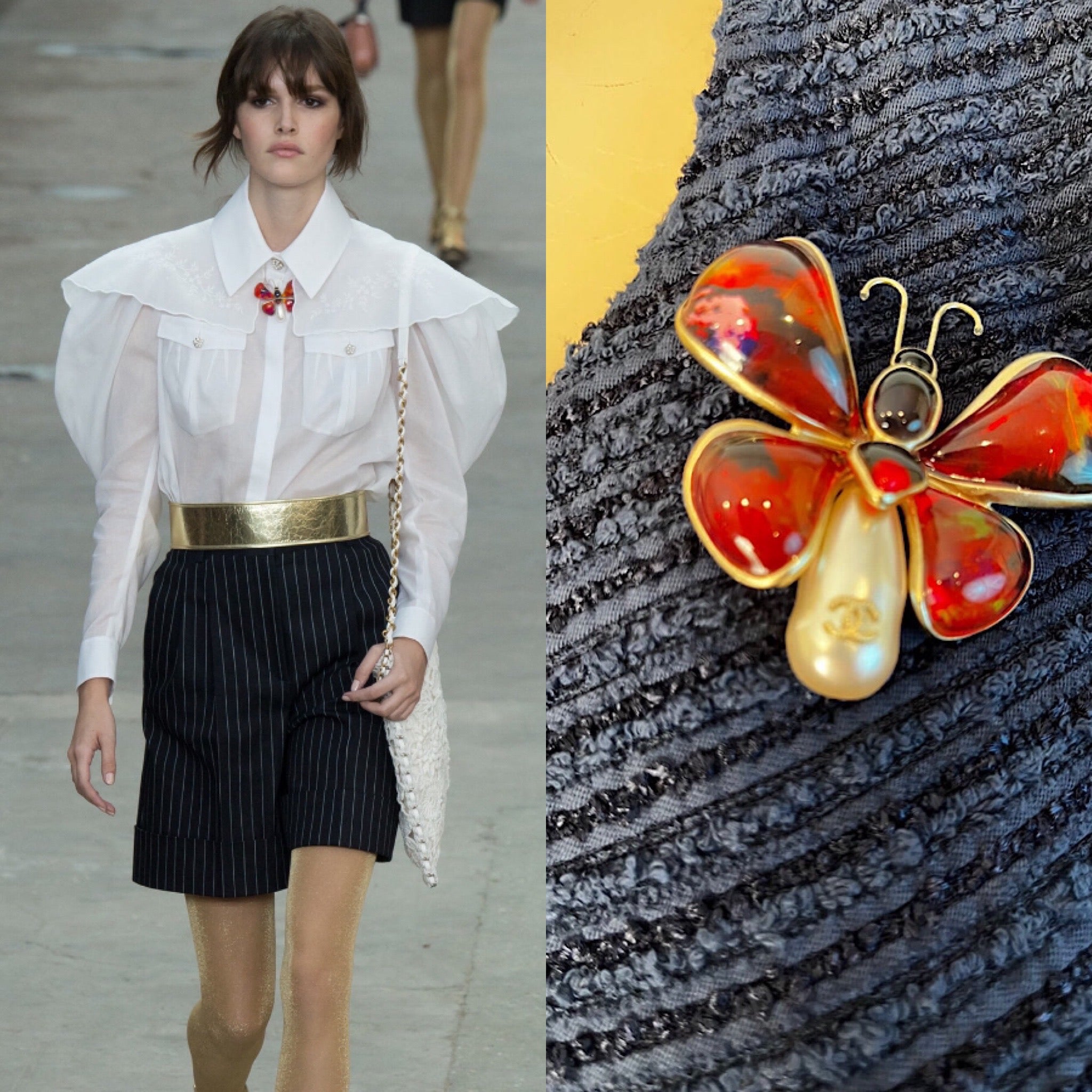 chanel butterfly brooch