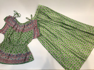 Vintage 1980’s Chanel Creations Paris 2 piece Skirt Boho Set Size 6