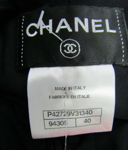 NWT New with Tags Black Chanel Fitted Contour Zip Up Mini Dress FR 40 US 4/6