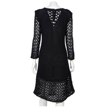 Load image into Gallery viewer, NWT Chanel 14P 2014 Spring Black Maxi Crochet Dress FR 38