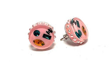 Load image into Gallery viewer, Chanel 2016 Wink Smile Emoji Pink Multicolor Earrings