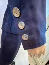 Load image into Gallery viewer, 97C 1997 Cruise Chanel Vintage Dark Navy Fitted Skirt Jacket Suit Set FR 38 US 2/4