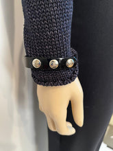 Load image into Gallery viewer, Vintage Chanel Black Sweater Patent Belt at Waist and Wrists FR 34/36 US 4
