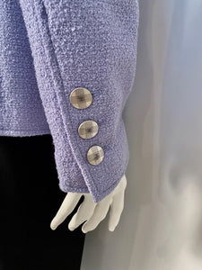NWT New with Tags Chanel 98P, 1998 Spring Vintage Lilac/Blue double breasted jacket blazer FR 40