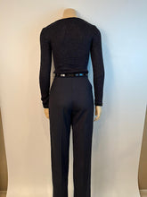 Load image into Gallery viewer, Vintage Chanel Black Sweater Patent Belt at Waist and Wrists FR 34/36 US 4