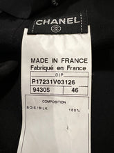Load image into Gallery viewer, Chanel 01P 2001 Spring Black Silk Blouse FR 46 US 12