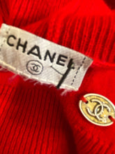 Load image into Gallery viewer, Chanel 06A 2006 Fall Red Wool Keyhole Bolero Sweater US 4/6/8