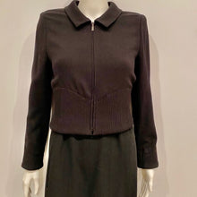 Load image into Gallery viewer, Vintage Chanel 99S, 1999 Summer Black zip up ribbed short jacket FR 40 US 6