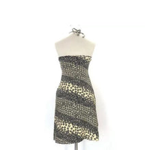 Load image into Gallery viewer, NWT Vintage Stretchy Chanel halter top swimwear 03P, 2003 Spring coverup dress beige black FR 38 US 2/4