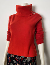 Load image into Gallery viewer, Chanel Identification 00A 2000 Fall Autumn Rust turtleneck Cashmere Sweater Top FR 40 US 4
