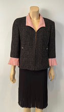 Load image into Gallery viewer, Chanel 12S 2012 Summer Black Metallic Tweed Pink Jacket FR 44 US 8/10