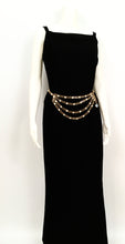 Load image into Gallery viewer, Chanel Vintage 04A, 2004 Fall long black maxi sleeveless wool gown dress FR 40 US 4