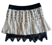 Load image into Gallery viewer, Chanel 2003 Fall 03A Snap Collection White Black Silk Mini Skirt FR 38 US 4